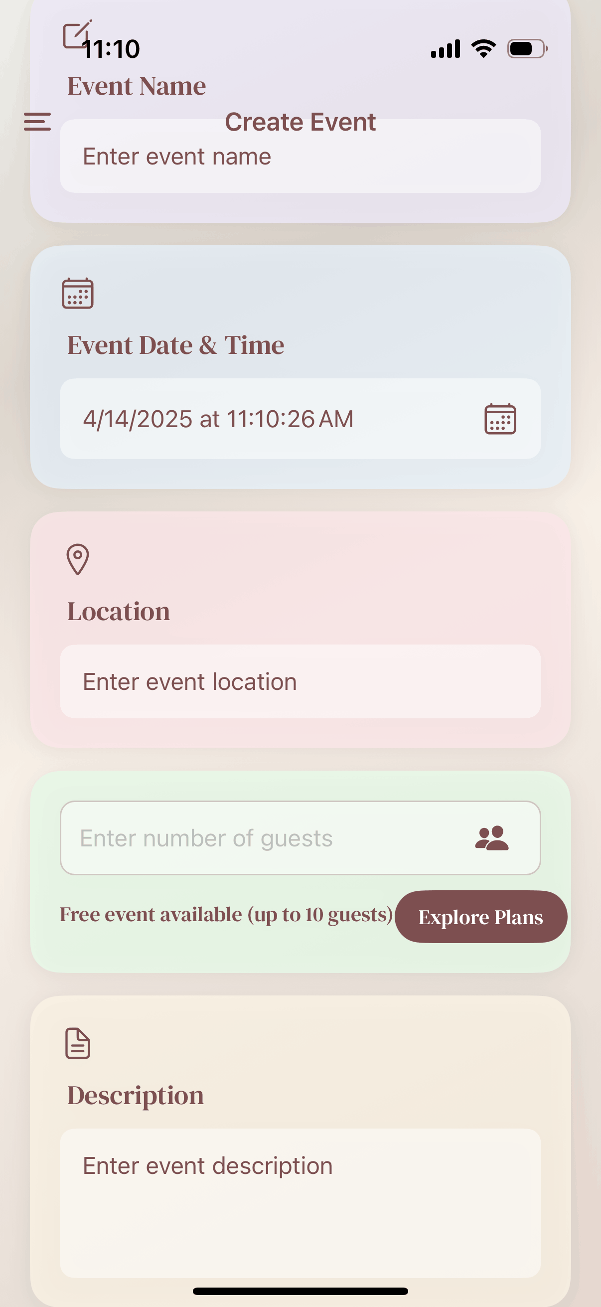 Improvlens event dashboard screenshot